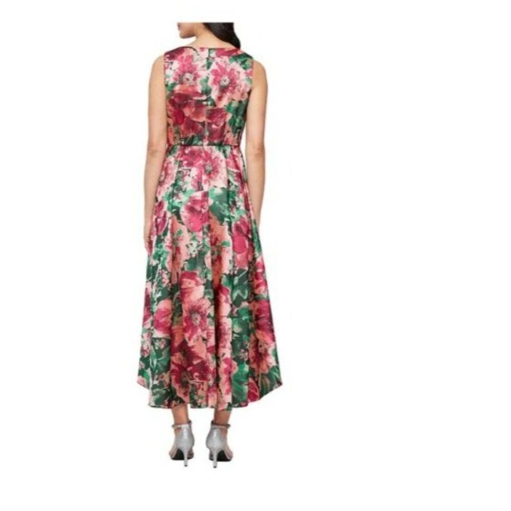 Ignite Evenings Womens Sleeveless Floral Jacquard  Midi Dress size 18 new $149 - Picture 5 of 9